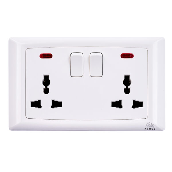 Kemco Switch Socket 2 Gang Universal