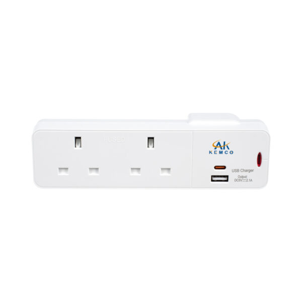 Multi Plug 2 Way Uk With Usb&Type C Ak-4703buc