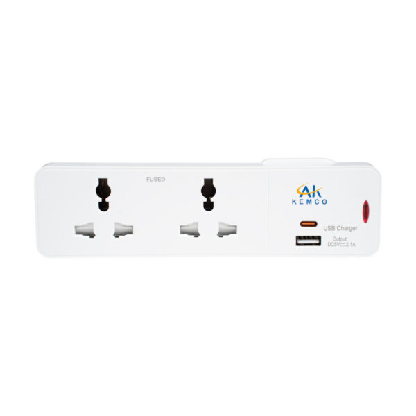 2 Way Multi Plug Universal With Usb Type C Ak470buc